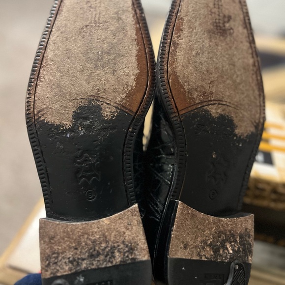 David Eden Alligator Skin Dress Derby Shoes Blue 9M - Picture 12 of 16